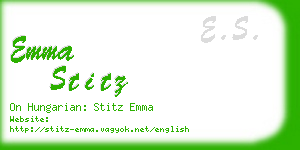 emma stitz business card